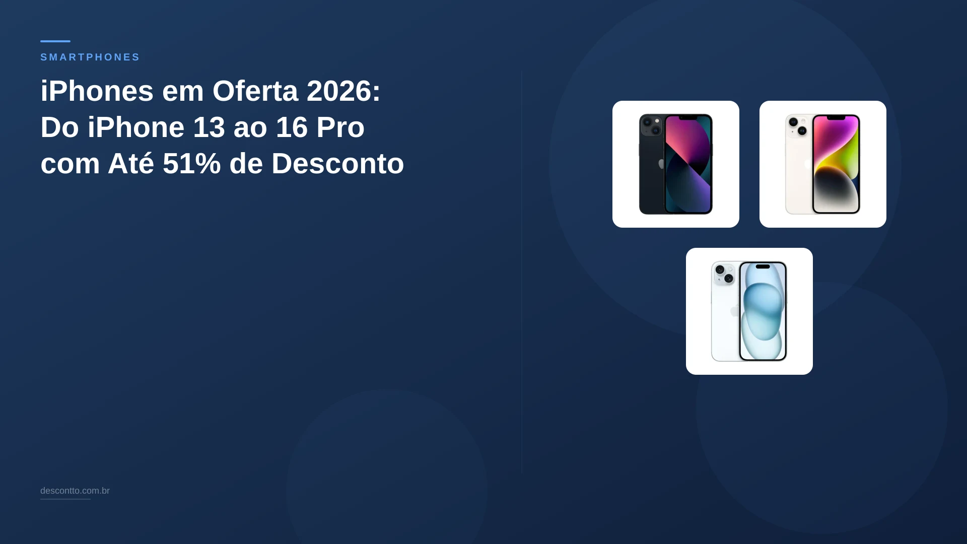 iPhones em Oferta 2026: Do iPhone 13 ao 16 Pro com Até 51% de Desconto