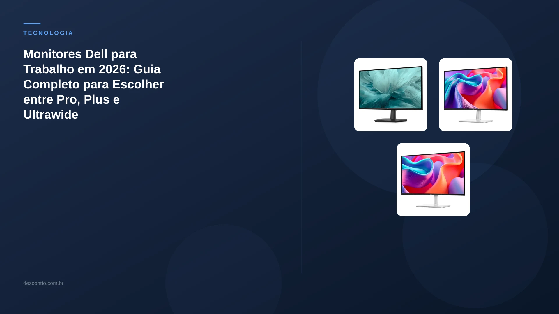 Monitores Dell para Trabalho em 2026: Guia Completo para Escolher entre Pro, Plus e Ultrawide