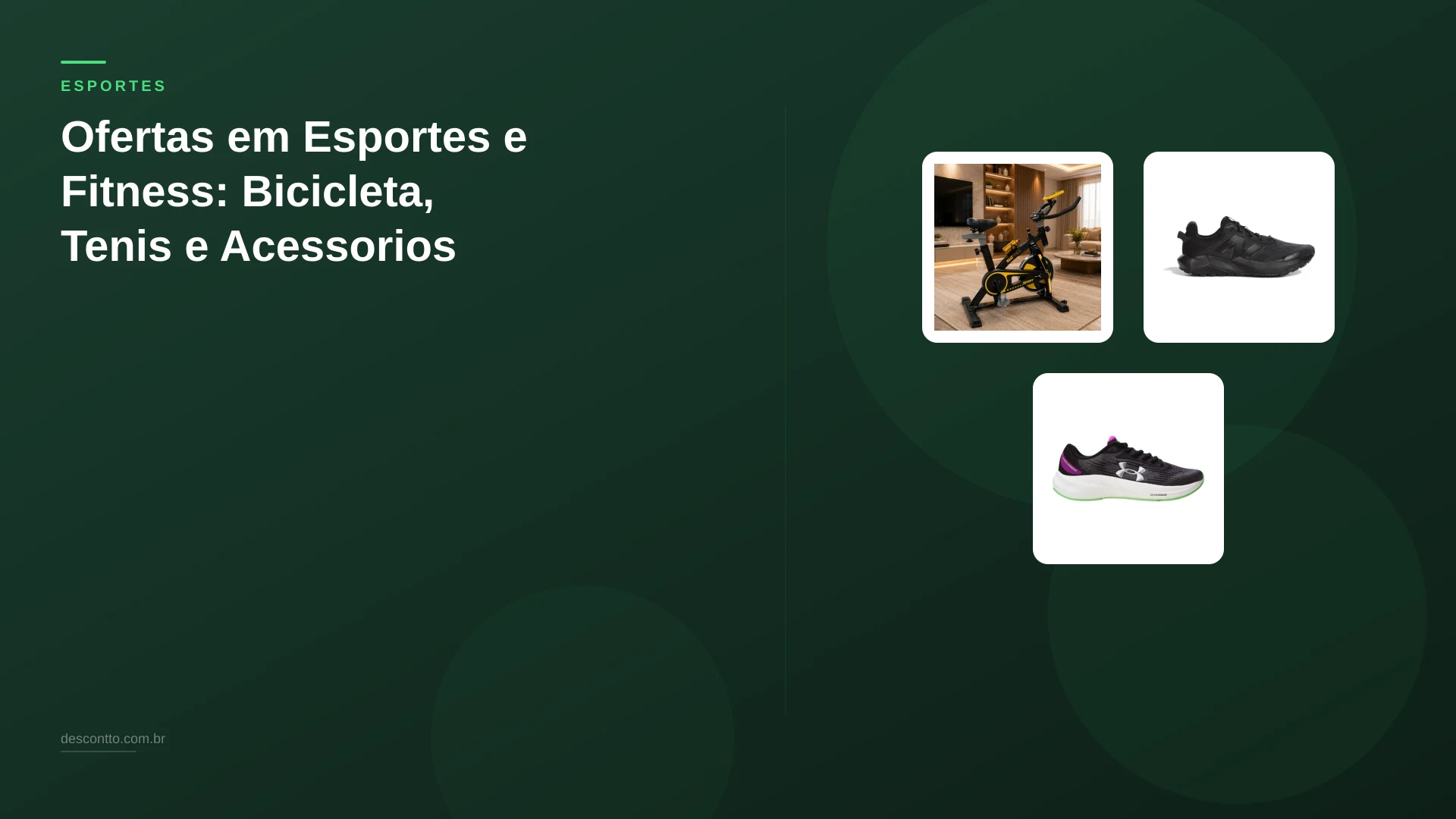 Ofertas em Esportes e Fitness: Bicicleta, Tenis e Acessorios